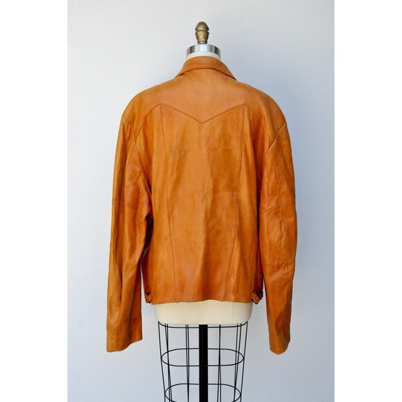 Vintage Mens Leather Jacket - Buttery Soft Leather - Scully Los Angele Supple XL - Picture 6 of 10